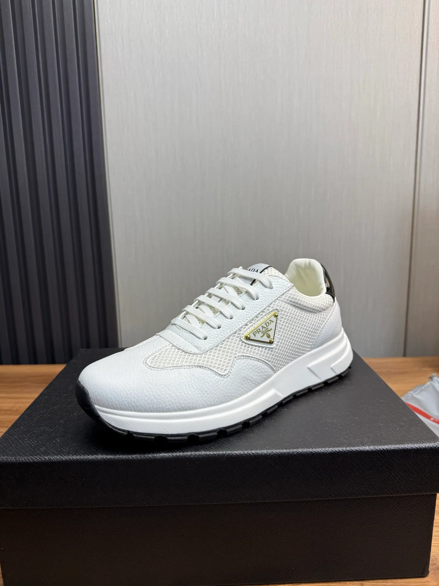 Men's shoes 💰780💰 [PRADA] Men's shoes are popular in the counter, official website synchronization, 1 high-quality shipment ✔️Original cowhide stitching breathable mesh + cowhide lining, 1🆚1 replica, original original bottom, 38-45 (38.45 custom-made, non-refundable)